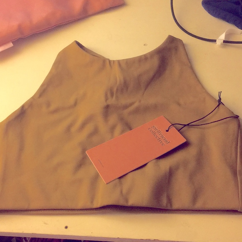 Girlfriend collective topanga bra in Saddle - Picture 2 of 3